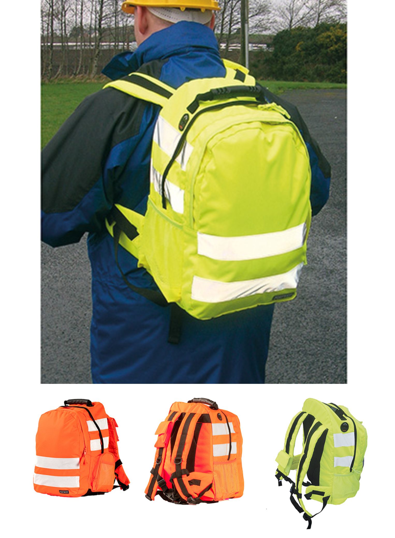 B907 Portwest Hi Vis Rucksack  B907 Portwest Hi Vis Rucksack